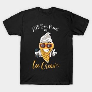 Ice Cream Cool Summer Vacation Glasses T-Shirt